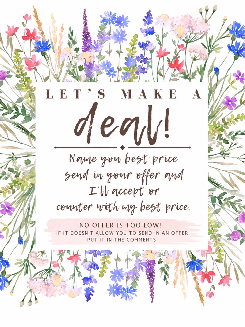 Send in your offers!!!!